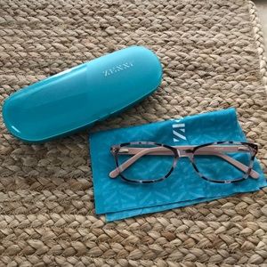 Pink turtle shell pattern blue light glasses